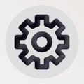 Settings, preferences, gear blended bold black line icon Royalty Free Stock Photo