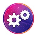 Settings process icon creative trendy colorful round button illustration Royalty Free Stock Photo