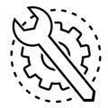Settings vector icon. repairs illustration sign. options symbol. maintain logo.