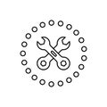 Settings vector icon set. development vector icon set. updates symbol. repair logo. Royalty Free Stock Photo