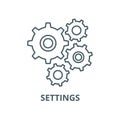 Settings vector line icon, linear concept, outline sign, symbol