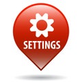 Settings web button Royalty Free Stock Photo