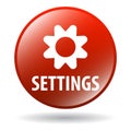 Settings web button Royalty Free Stock Photo