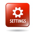 Settings web button Royalty Free Stock Photo