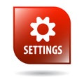 Settings web button Royalty Free Stock Photo