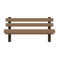 Settle bench icon flat isolated vector