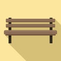 Settle bench icon, flat style