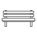 Settle bench icon, outline style