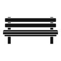 Settle bench icon, simple style