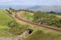 Settle to Carlisle railway in countryside Cumbria