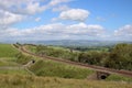 Settle to Carlisle railway in countryside Cumbria