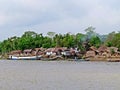 settlement along the waterways, Meghna River, Bangladesh Royalty Free Stock Photo