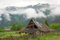 Settlement Arkhyz in the Caucasus, old barn