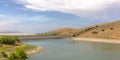 Settlement Canyon views with reservoir in Tooele Royalty Free Stock Photo