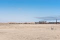 Settlement in front of the dunes of the Namib Desert on the eastern outskirts of Swakopmund