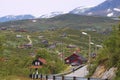 Settlement on the Hardangervidda plateau in Norway, Europe. Royalty Free Stock Photo