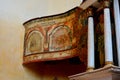 Inside the fortified medieval saxon evangelic church in the village Cloasterf Klosderf, Klosdorf, Nickelsdorf, Tra