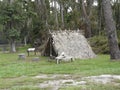 Settlers Shelter at Fort Frederica Georgia Royalty Free Stock Photo