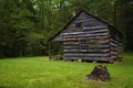 Settlers Cabin Cades Cove Valley in The Tennessee Smoky Mountains