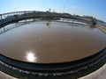 Settling tank in the area of wwtp 1 Royalty Free Stock Photo