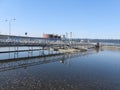 Settling tank in the area of wwtp 4 Royalty Free Stock Photo