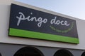 Pingo doce logo sign. Pingo Doce is the largest supermarket chain in Portugal