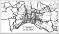 Setubal Portugal City Map in Retro Style. Outline Map
