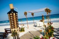 Setup for beach wedding