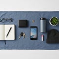 The setup combines functionality with minimalistic aesthetics Royalty Free Stock Photo