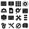 Setup icon vector set. Settings illustration sign collection. Menu symbol or logo. Royalty Free Stock Photo