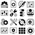 Setup icon vector set. Settings illustration sign collection. Menu symbol. Options logo. Royalty Free Stock Photo