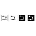 Setup icon vector set. Settings illustration sign collection. Menu symbol. Options logo. Royalty Free Stock Photo