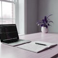 This setup suggests a calm environment for coding or studying Royalty Free Stock Photo