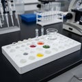 This setup suggests ongoing pharmaceutical or chemical experimenta Royalty Free Stock Photo