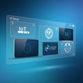 Setup suggests a sleek modern user interface for managing IoT Royalty Free Stock Photo