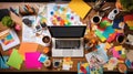 setup website designer desk