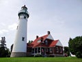 Seul Choix Pointe Lighthouse Located on the North Shore of Lake Michigan in The Upper Peninsula of Michigan