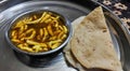 Sev Bhaji curry and chapati