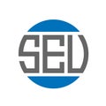 SEV letter logo design on white background. SEV creative initials circle logo concept. SEV letter design