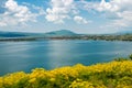 Sevan lake view from Sevanavank Monastery. a famous landscape in Sevan, Gegharkunik, Armenia Royalty Free Stock Photo
