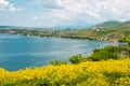 Sevan lake view from Sevanavank Monastery. a famous landscape in Sevan, Gegharkunik, Armenia Royalty Free Stock Photo