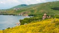 Sevan lake view from Sevanavank Monastery. a famous landscape in Sevan, Gegharkunik, Armenia Royalty Free Stock Photo