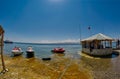 SEVAN LAKE, ARMENIA - 02 AUGUST 2017: Beach and Watersports at M Royalty Free Stock Photo