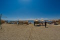 SEVAN LAKE, ARMENIA - 02 AUGUST 2017: Beach and Watersports at M Royalty Free Stock Photo