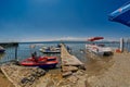 SEVAN LAKE, ARMENIA - 02 AUGUST 2017: Beach and Watersports at M Royalty Free Stock Photo