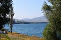 Sevan Lake with trees, Armenia