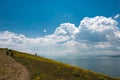 Sevan lake view from Sevanavank Monastery. a famous landscape in Sevan, Gegharkunik, Armenia Royalty Free Stock Photo