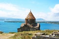 Sevanavank and lake Sevan Royalty Free Stock Photo