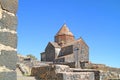 Sevanavank Monastery on the Cliff Overlooking Lake Sevan, Gegharkunik Province of Armenia Royalty Free Stock Photo