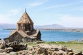 Sevanavank monastery - Holy apostles and the blessed virgin, lake Sevan in the background, Armenia Royalty Free Stock Photo